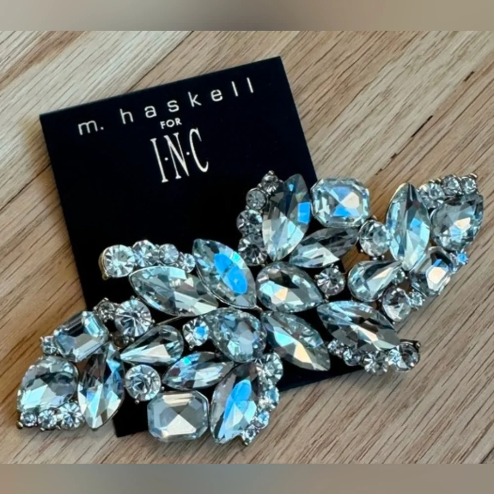 [M. Haskell For INC] Large Gold Crystal Cluster Statement Brooch/Pin